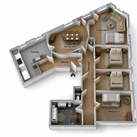 Spacious On Lively & Vibrant Street Apartament Kopenhaga